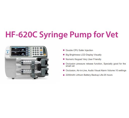 Wondfo HF-620C Syringe Pump for Vet Pet Clinic Veterinary Equipment Safer Injection