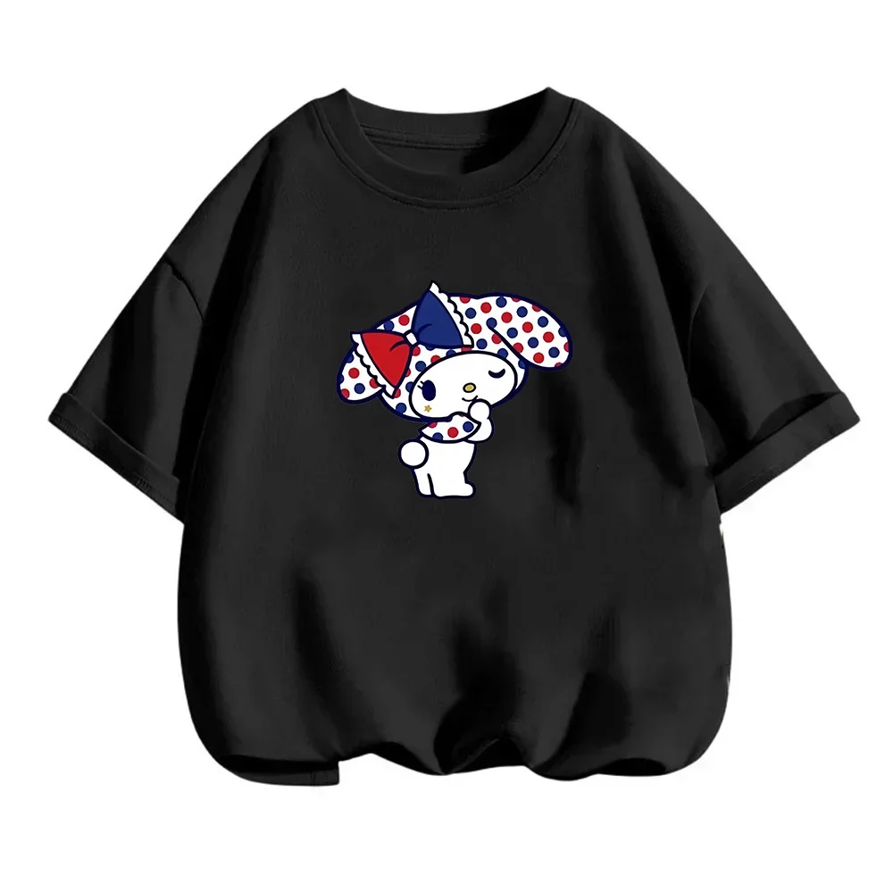 

Sanrio My Melody Women Summer T Shirt Cute Anime 2025 New Novelties Tops White Pink Clothes Female Y2k Kawaii Graphic Print Tee