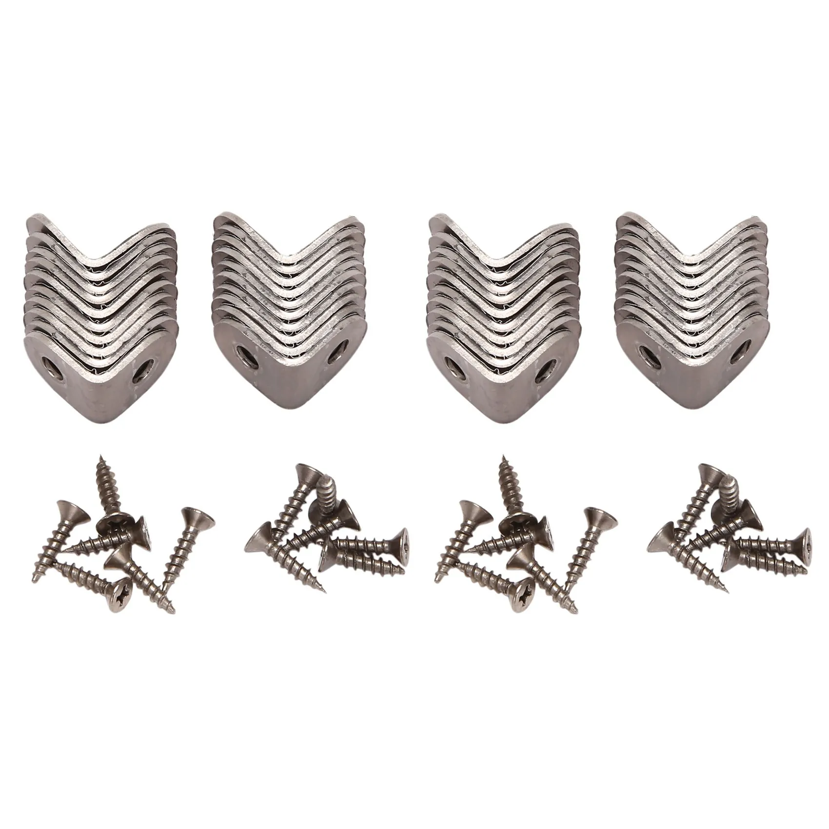 ABFA 40 Pcs Stainless Steel L Bracket Corner Brace Joint Right Angle Bracket Fastener L Shaped Corner Fastener Joints Bracket