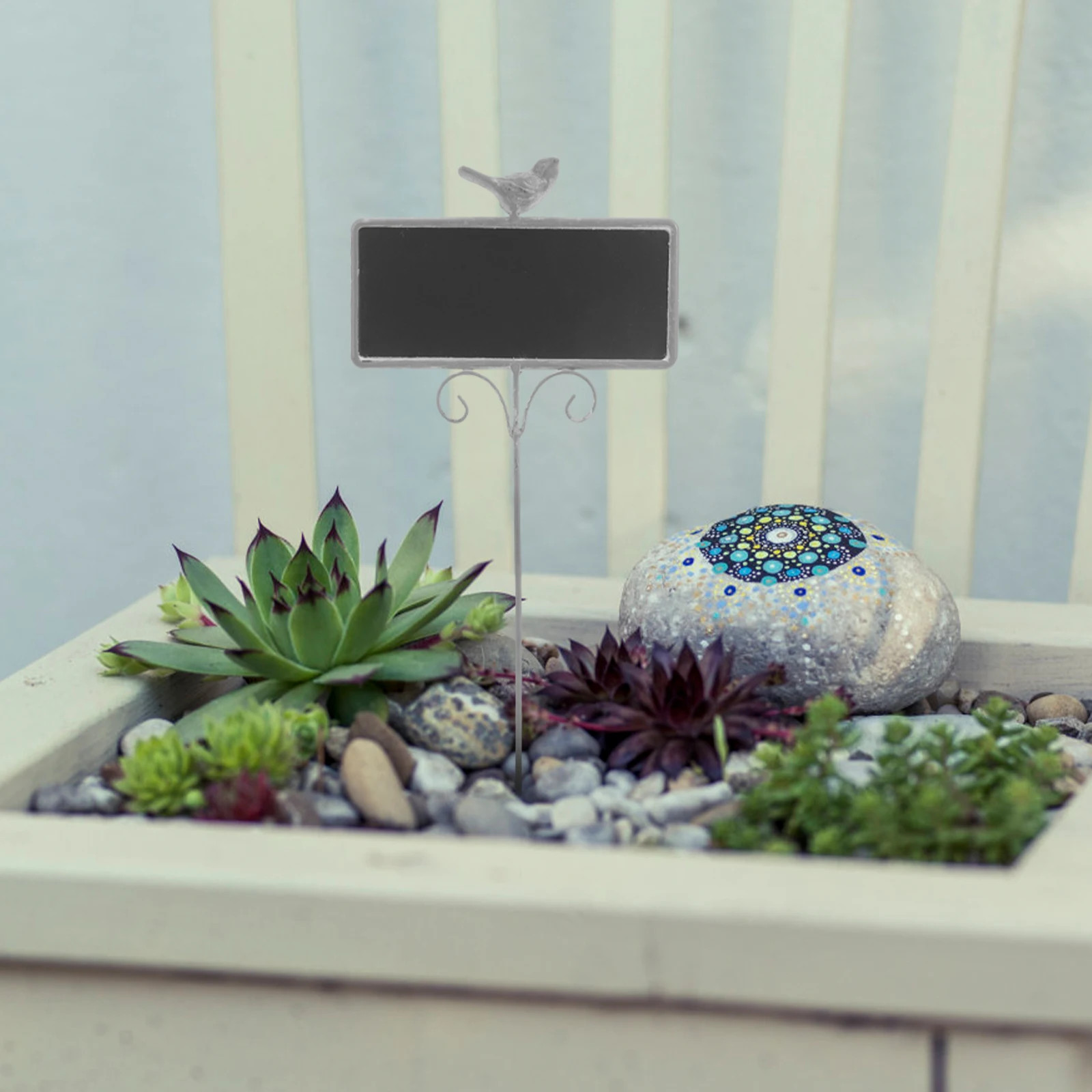 

Iron Chalkboard Plant Labels Garden Flower Identification Stakes Durable Marker For Potted Plants Succulents Garden Tags