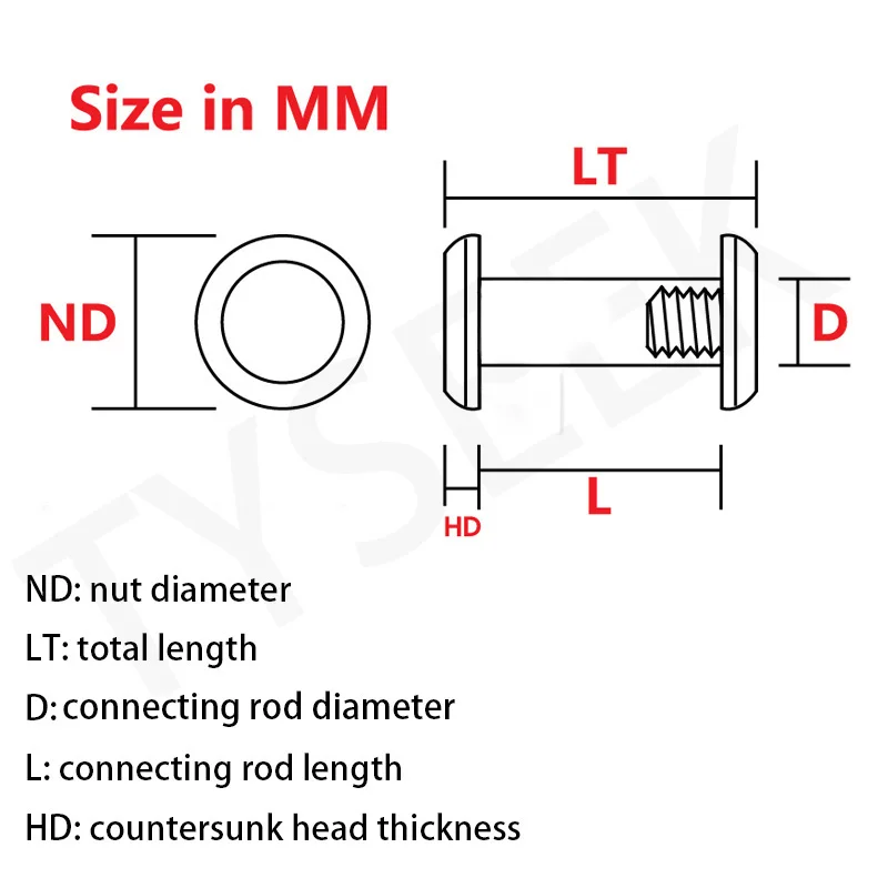 4 Sets Diy Knife Handle Material Making Screws M3.5 Folding Knife Screw T8 Plum Rivet Shank Slotted Nail 5mm Hole Lock Screw