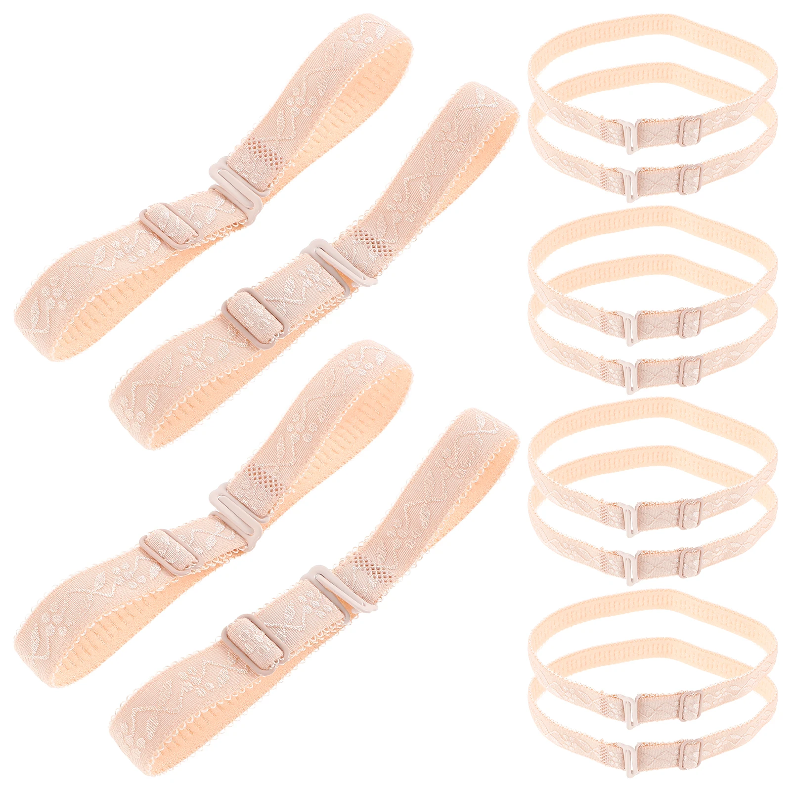 

6 Pairs Underwear Straps High Elasticity Anti-slip Bra Shoulder Wedding Dress Decorative Strapless Lingerie Accessories
