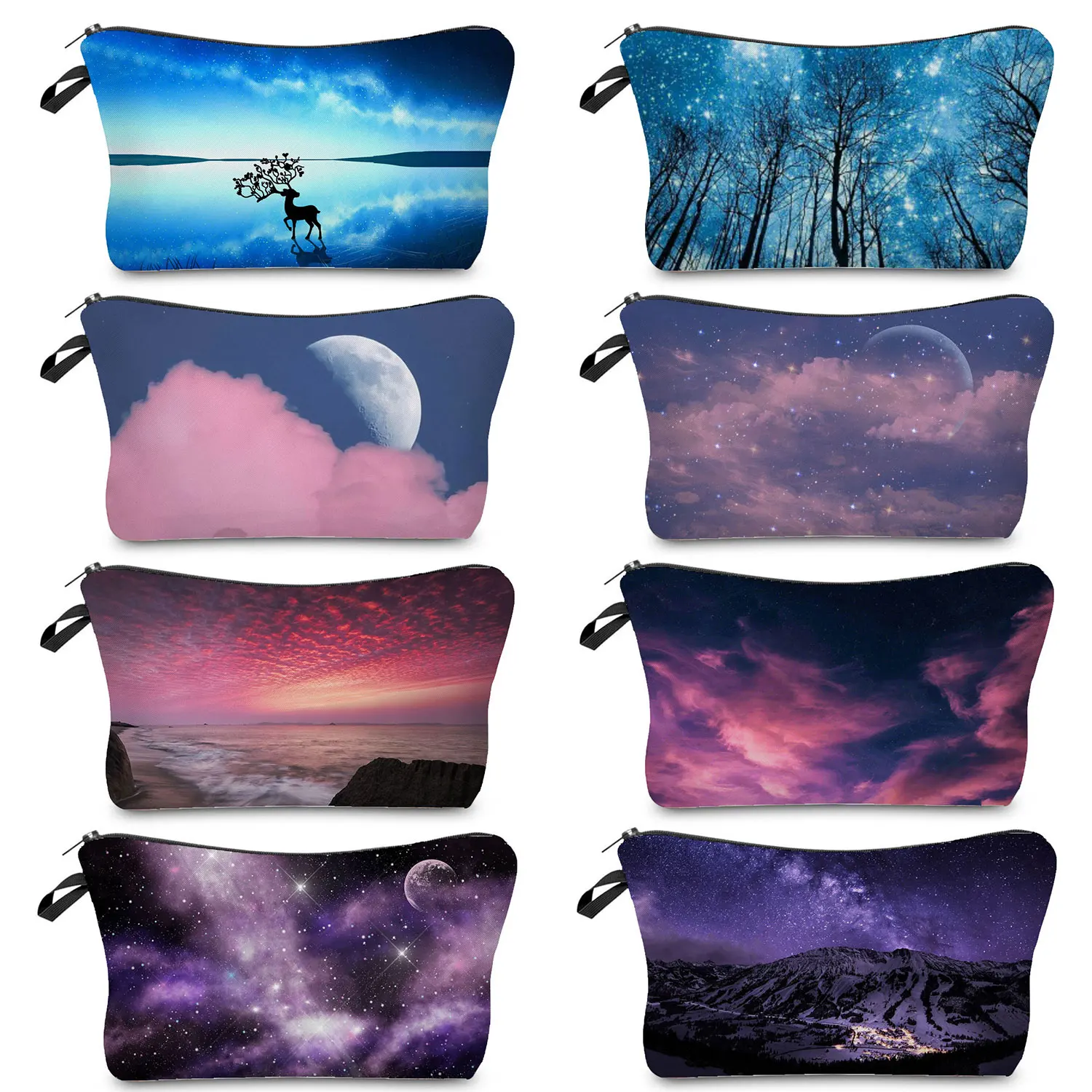 

Women Organizer For Cosmetic Bag Print Starry Storage Bag Portable Pencil Bag Ladies Customizable School Teacher Gifts Outdoor