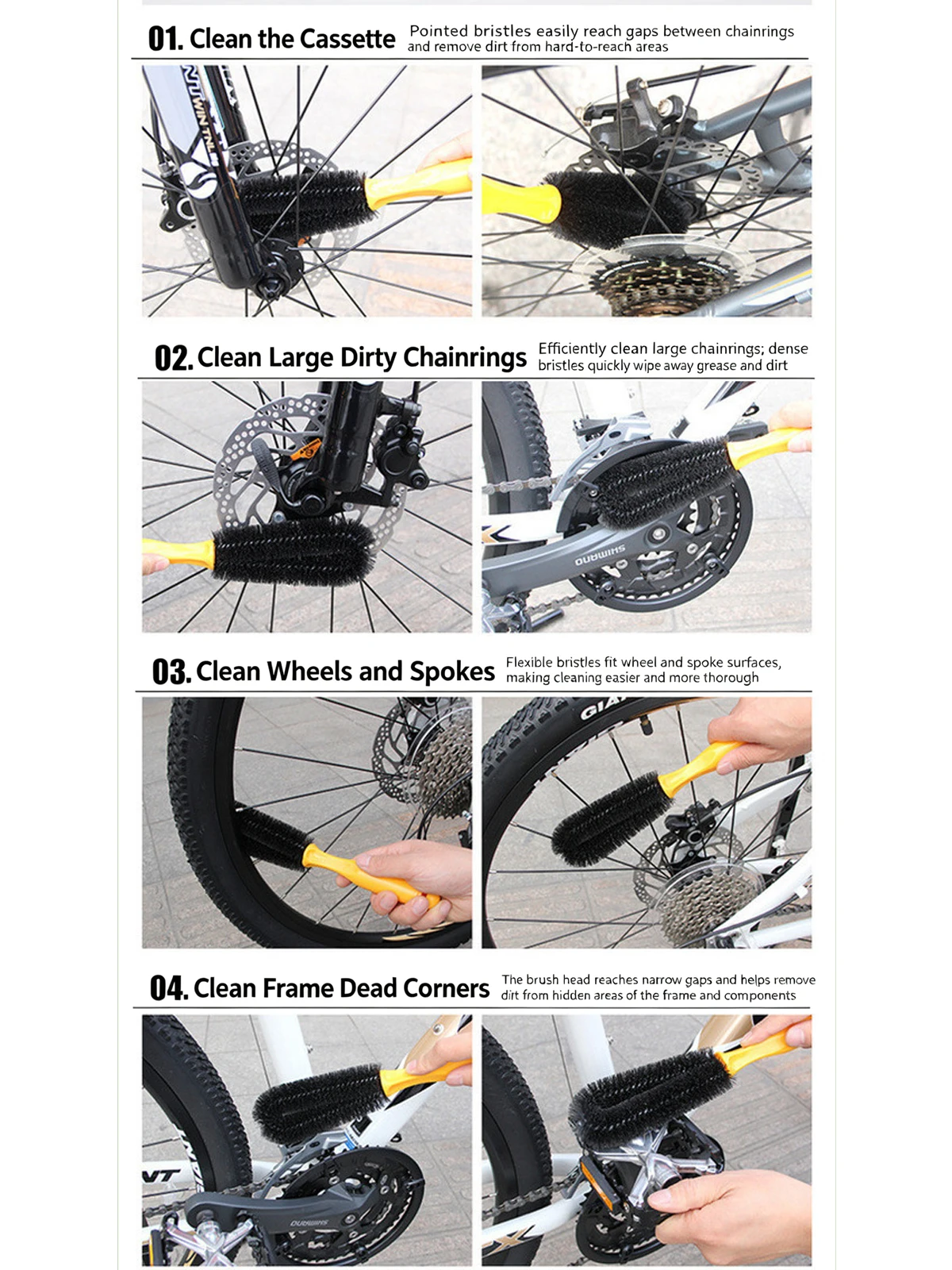 AliExpress NONE Bicycle Chain Cleaning Tool Set, Cleaning Cloth for Bicycle, Motorcycle, and Electric Vehicle Chain