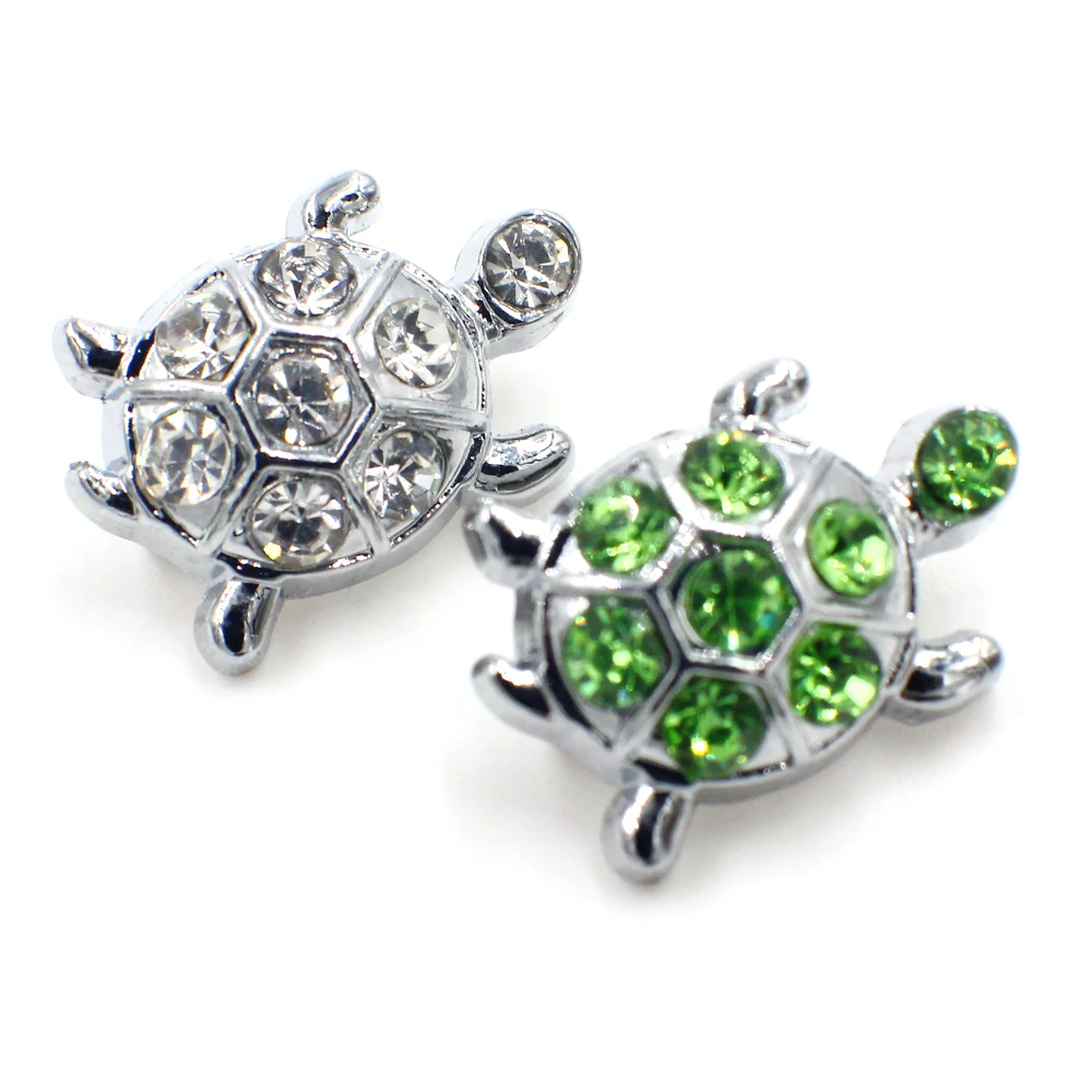 

50PC/lot 8MM turtle Slide Charm crystal diy charms Fit For 8mm Leather Bracelet Necklace Fashion Jewelrys Making