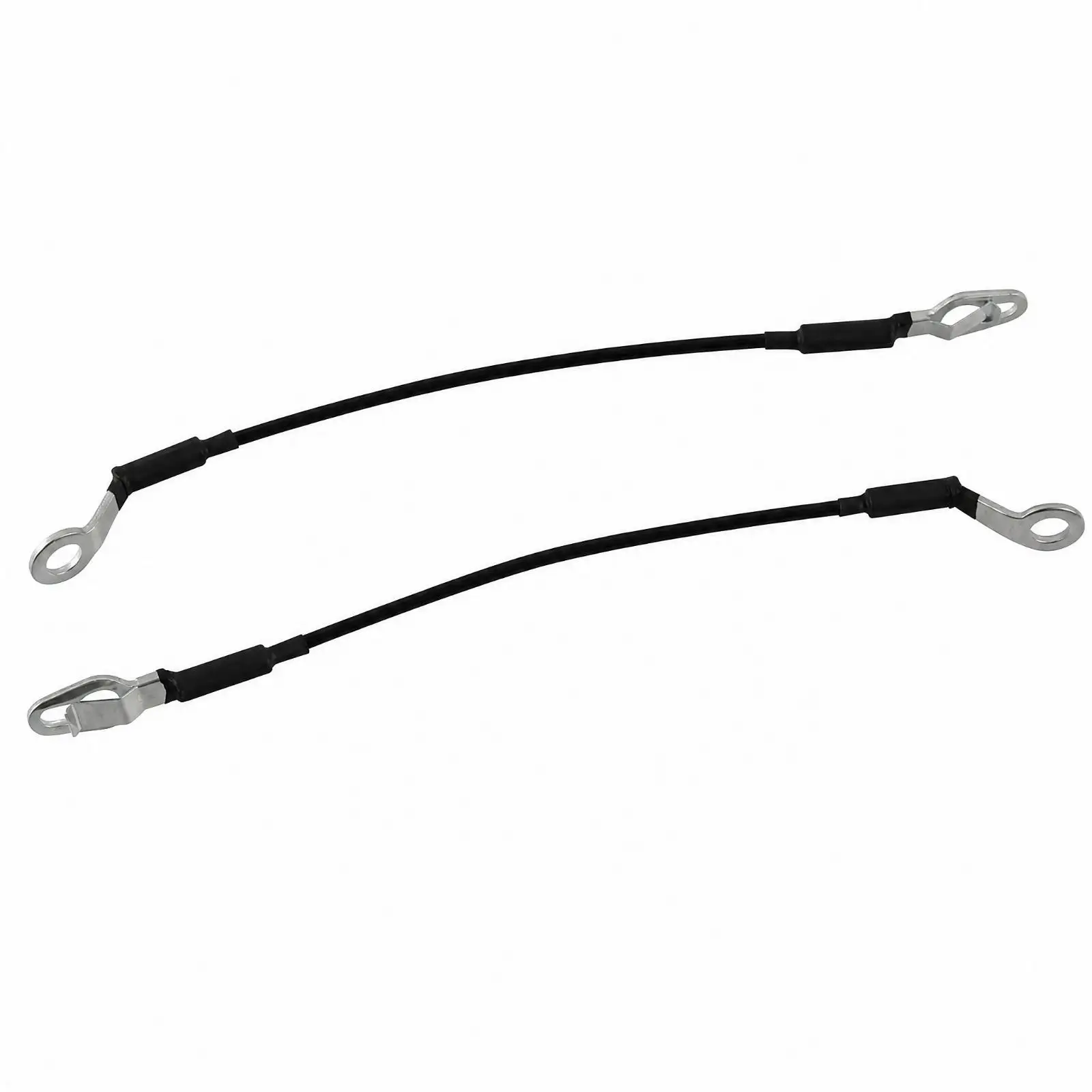 2 Pieces Steel Tailgate Support Cable Aftermarket Match Tailgate Cable with Eyelet and Hook 410 Mm Length Automotive Hardware