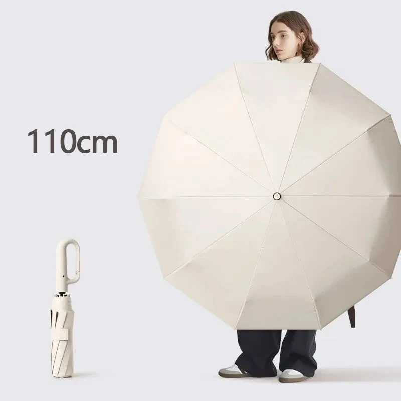 

Полностью автоматический зонт с кольцевой пряжкой, 32 кости, 110 см, усиленный, ветрозащитный, дождевик, устойчивый к ультрафиолетовому излучению, складной зонт