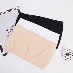 Summer Women Modal Bandeau Top Solid Breathable Strapless Sexy Bra Strapless Soft Seamless Women Casual Tank Crop Tops