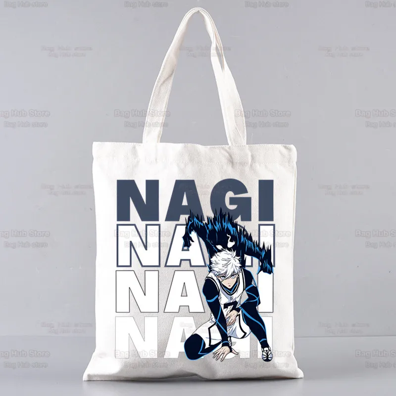 BLUE LOCK Shopper Shopping Tote Bag Shoulder Bag Isagi Yoichi Seishiro Nagi Meguru Bachira Canvas Bags Capacity Handbag