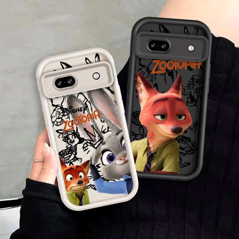 Crazy Zootopia Anime Cute For Google Pixel 9 8A 8 7 7A Pro XL 5G Eye Ladder Phone Case Soft TPU Shockproof Cover Funda