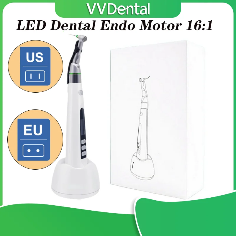 

VV DENTAL 16:1 LED Endo Motor Wireless Rechargeable 140-550rpm 0.3-1.0N.cm Dental Root Canal Treatment Equipment