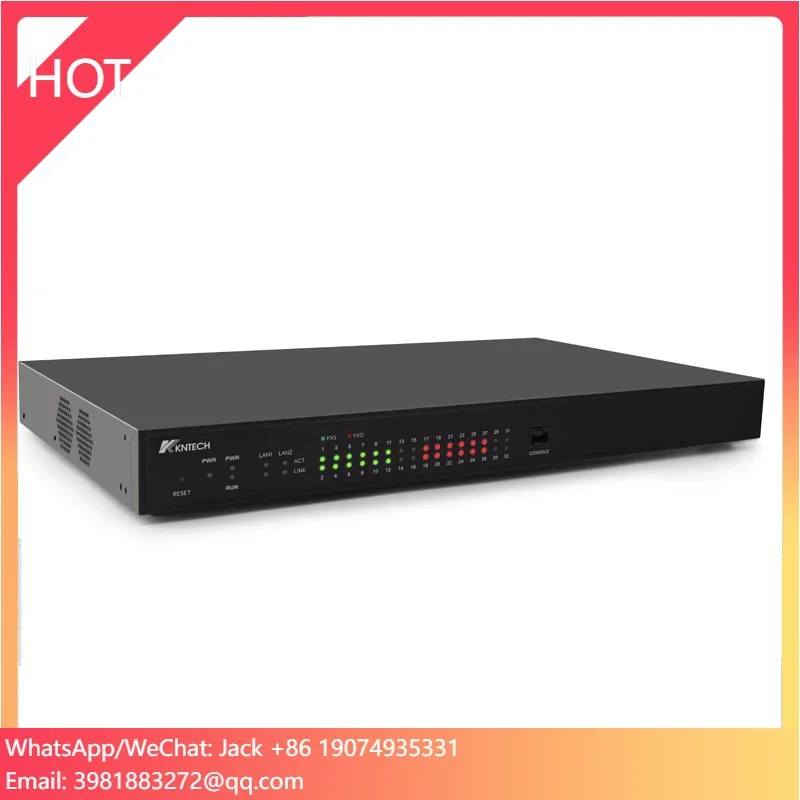 

VoIP-шлюз KNTECH PBX FXS для решений колл-центров, 32 порта, KNXS-32