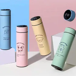 Smart Thermal Bottle Display Temperature Thermal Mug Stainless Steel Food Thermos For Tea Water Bottle With Heating Lovely Cup