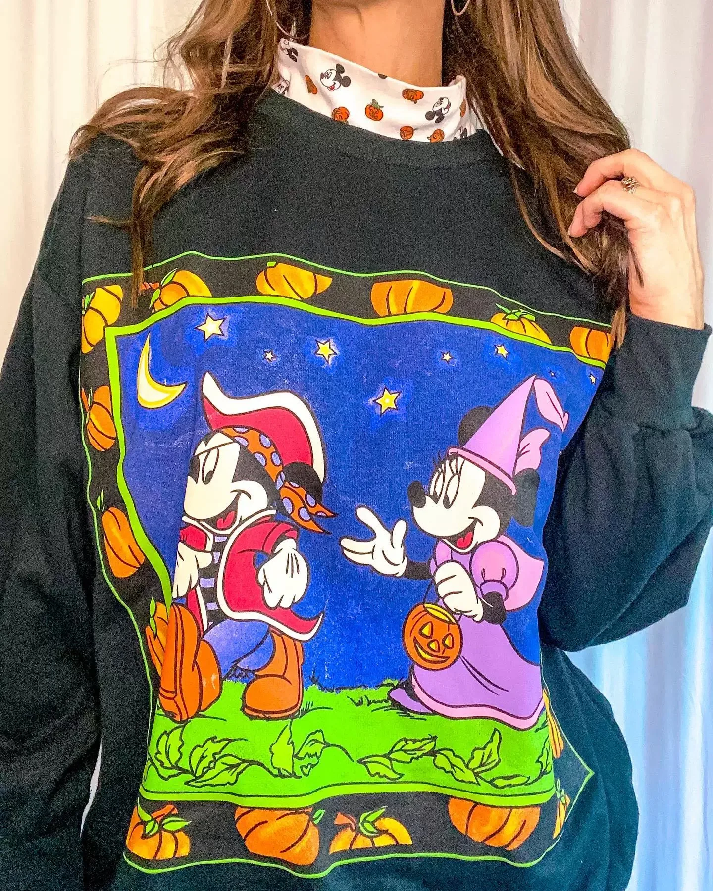 

European and American hoodie unisex cartoon printed loose round neck top T-shirt fashionable new design sense