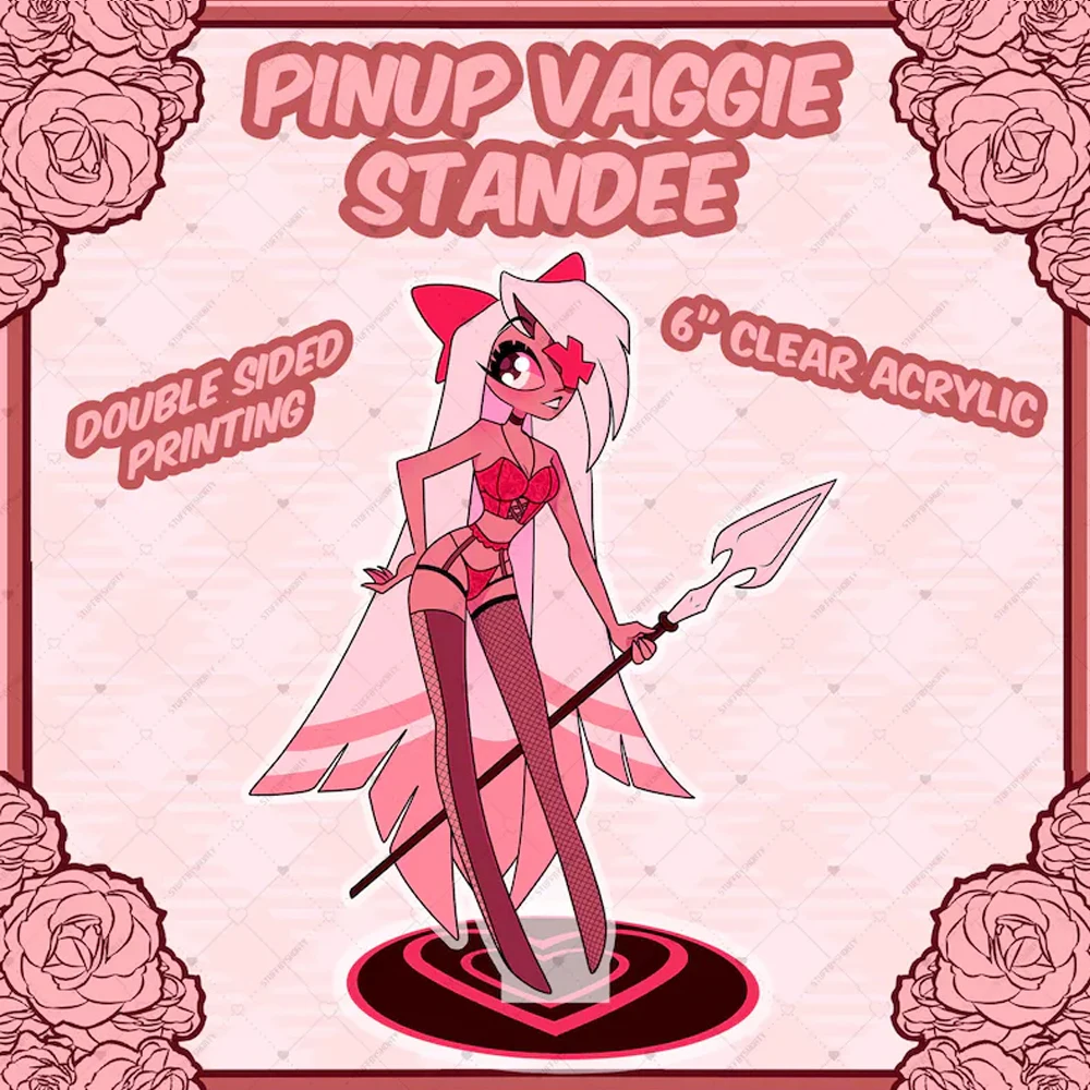 Acrylic Standing Plates for Hazbin Hotel Charlie Morningstar Vaggie Cartoons Anime Acrylic Standee Desktop Decoration Gift