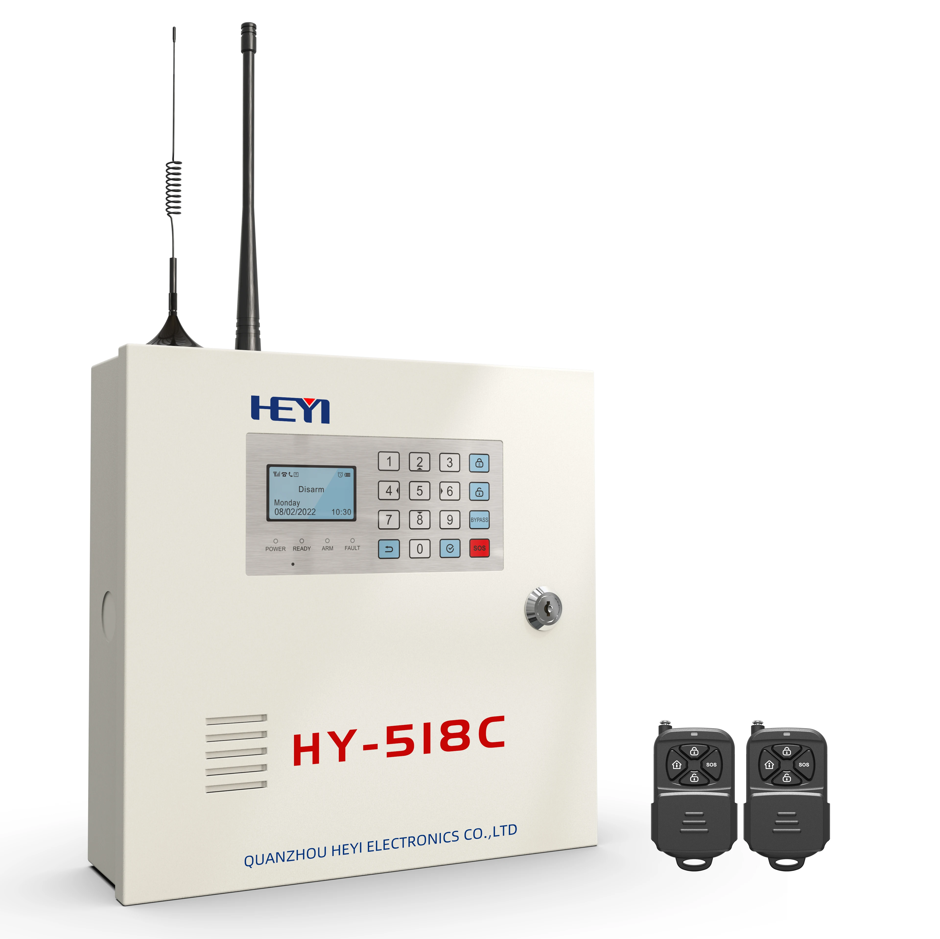 

Hot Sale HEYI Industrial Engineering Wired & Wireless 2G 4G LAN PSTN Alarm Panel For Perimeter Fire Intrusion Intruder System