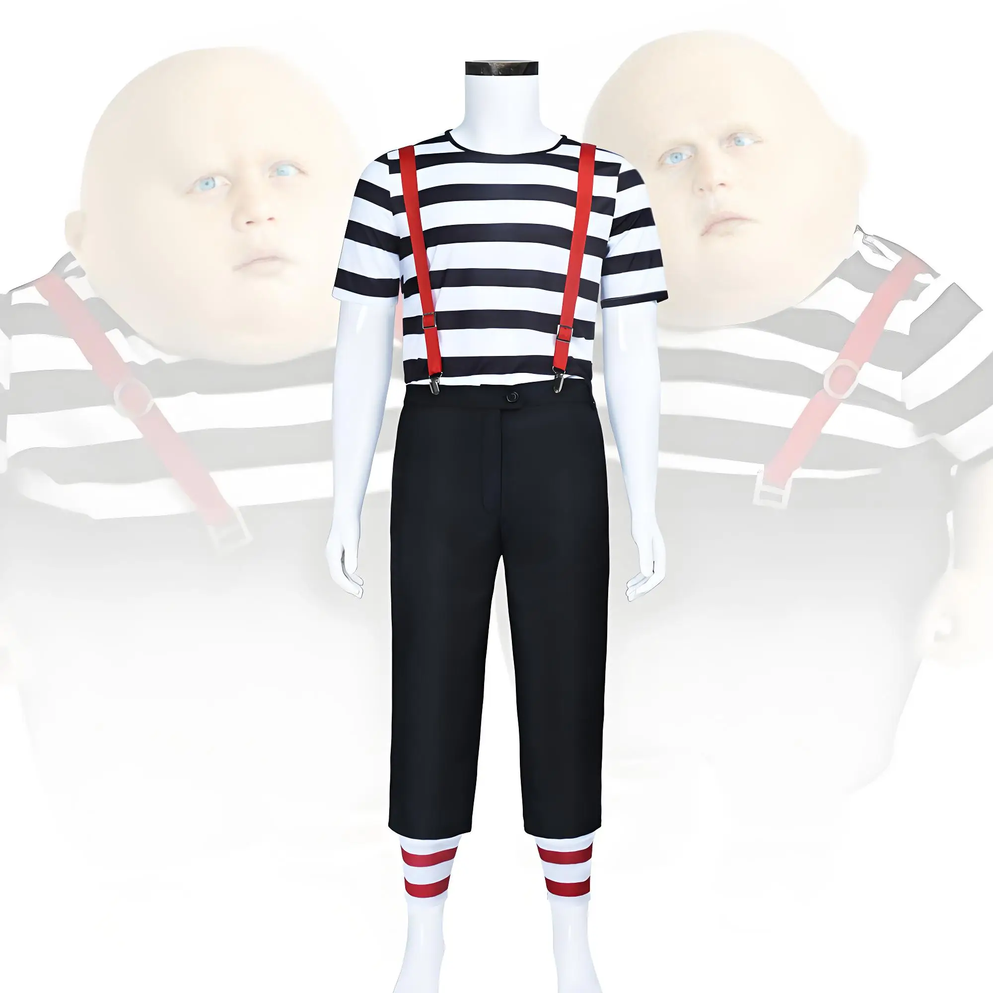 

Men Tweedle Dum Tweedle Dee Cosplay Costume In The Wonderland Disguise Roleplay Fantasia Clothing Halloween Carnival Party Suits