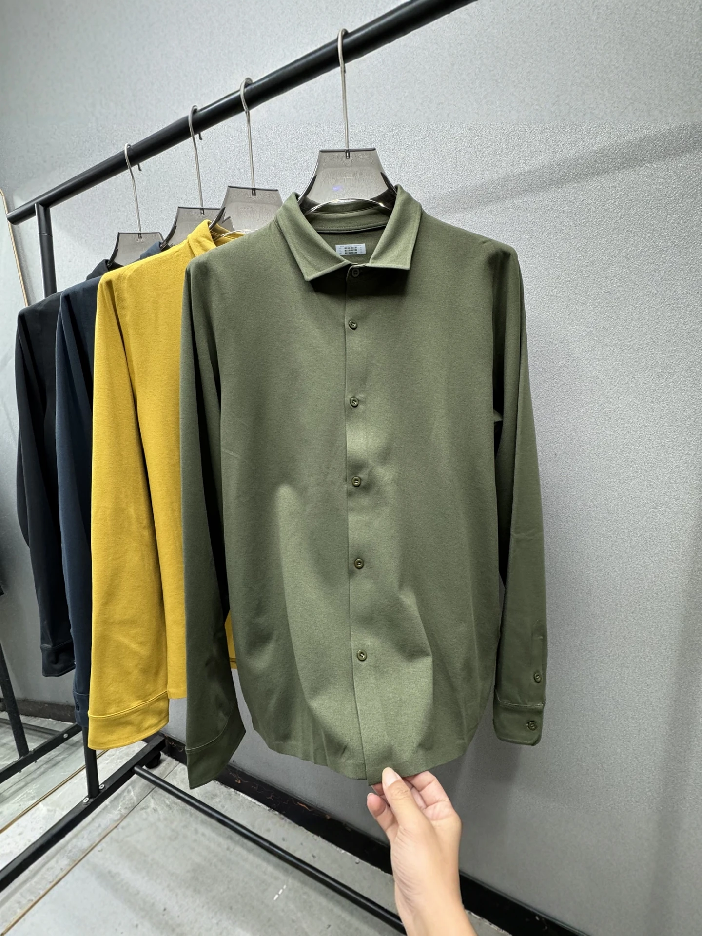 

Lu Ti 25 Новая мужская повседневная рубашка с длинным рукавом для ранней осени, модная универсальная рубашка-куртка свободного кроя с воротником