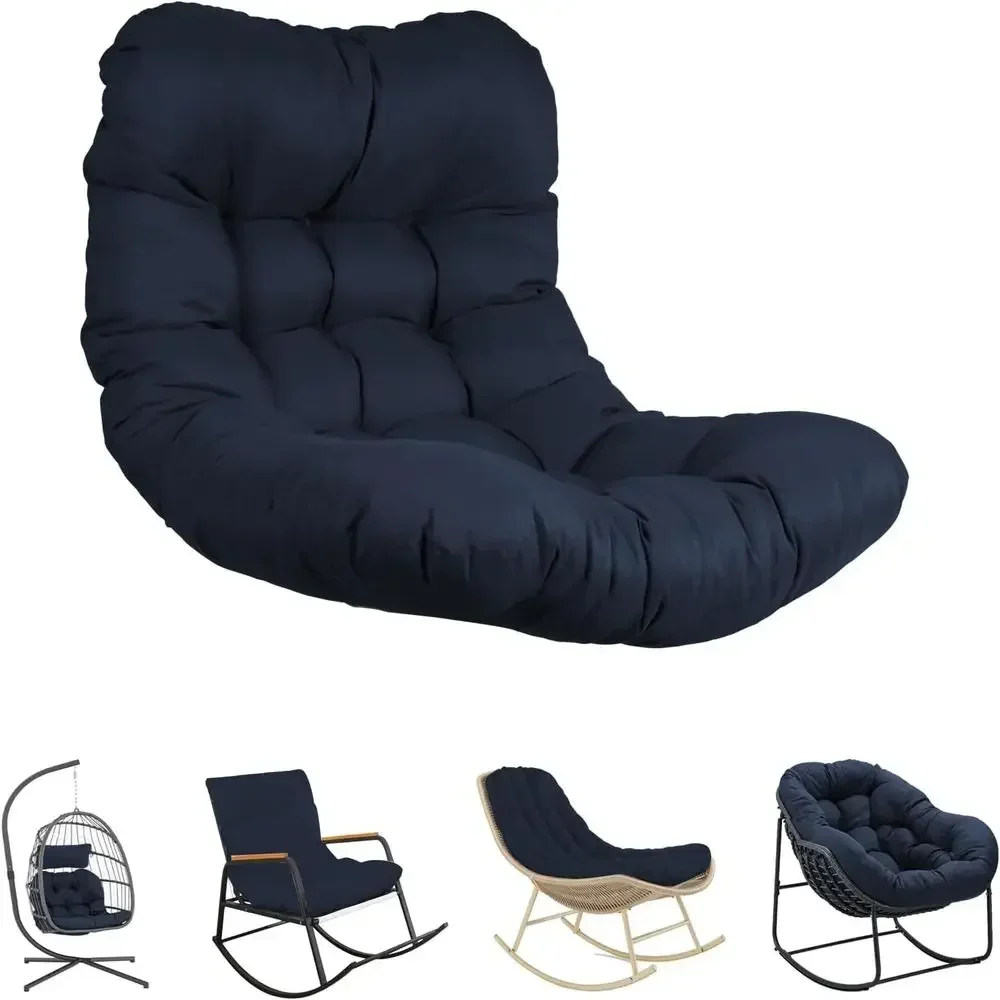 

7.9 Thick Outdoor Egg Chair Cushion, Waterproof Hammock Swing Seat Cushion, Ideal for Patio Porch Furniture (Navy Blue)