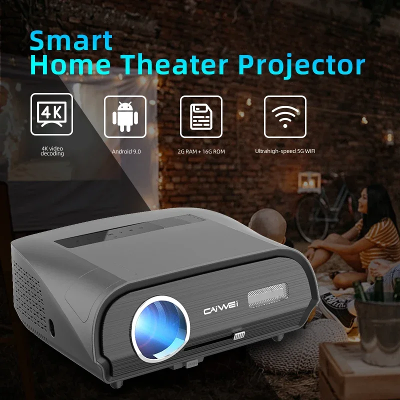 Newly upgraded projector, high-definition home theater, portable intelligence