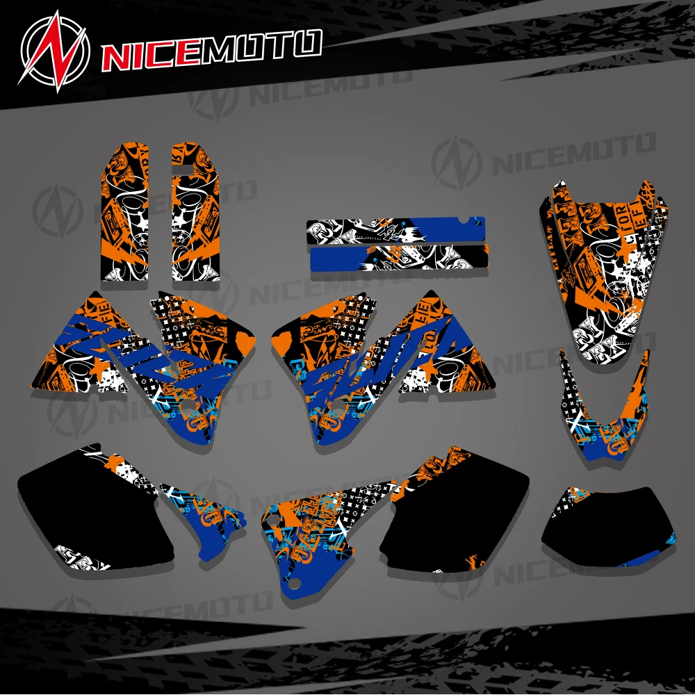 NICEMOTO NEW TEAM GRAPHICS WITH MATCHING BACKGROUNDS Sticker For KTM EXC 250 300 350 400 520 MXC 200 300 2001 2002