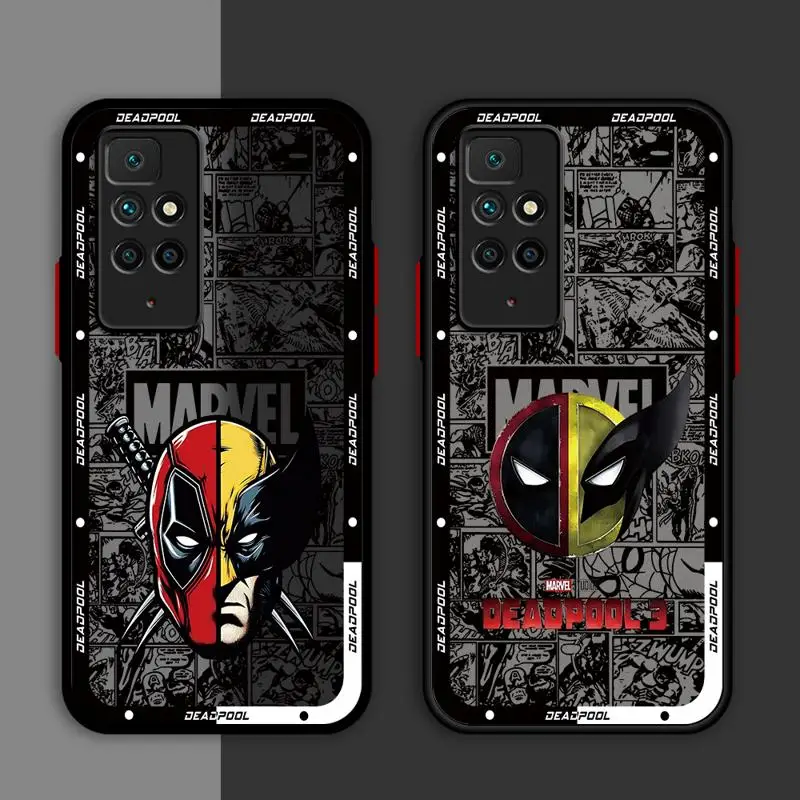 phone cases for Redmi Note 12S 11 case K40 8 10S 11Pro 10 13 8T 9 11S 10 Lite 12 Luxury Cover funda Wolverine Deadpool Brothers