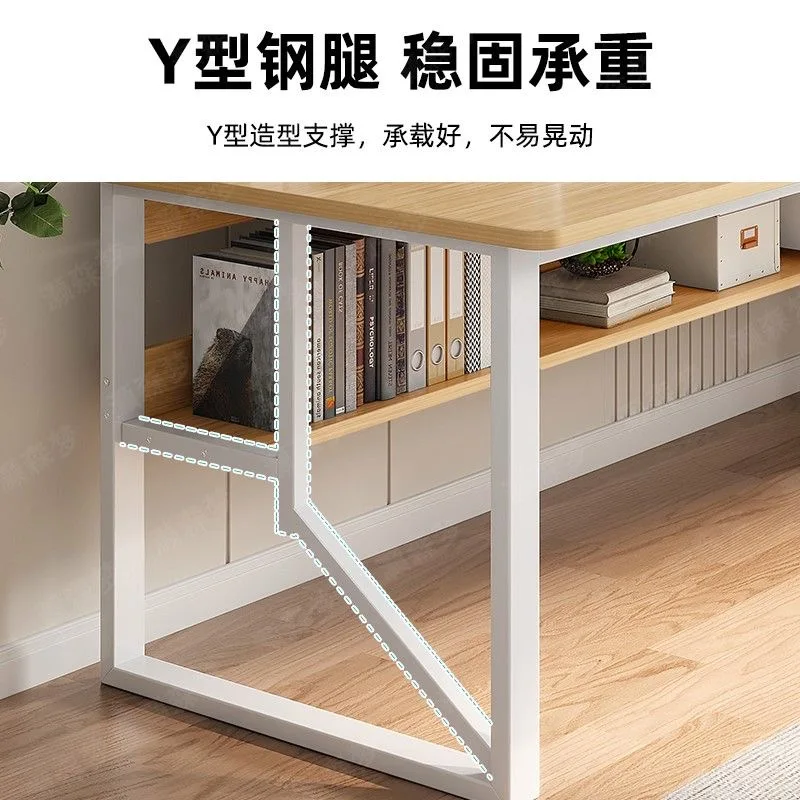 Computer Study Desk With Storage Bookshelf Office Workstation Organizer Desk for Home Students Professionals Length 100cm