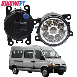 2x Car Styling Round Front Bumper LED Fog Lights For Renault Grand Scenic 2 1.5cdi 2008- For Renault Master 2 1998-2010 Fog Lamp