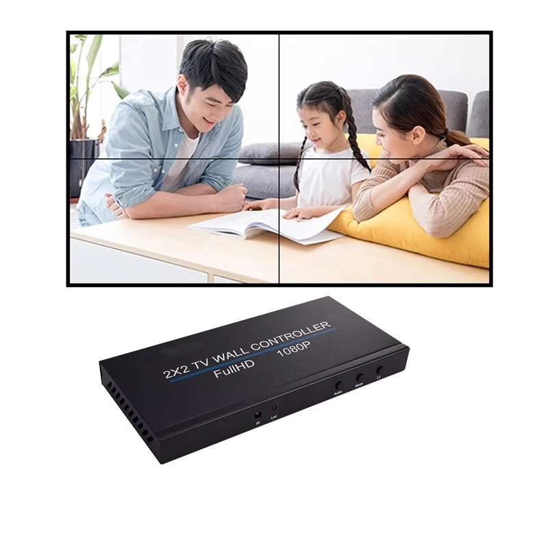 

1080p60 2x2 HDMI Video Wall Processor TV Wall Controller 1 in 4 Out 1x2 1x3 1x4 4x1 Multi-screen Splicing TV Wall Video Splicer