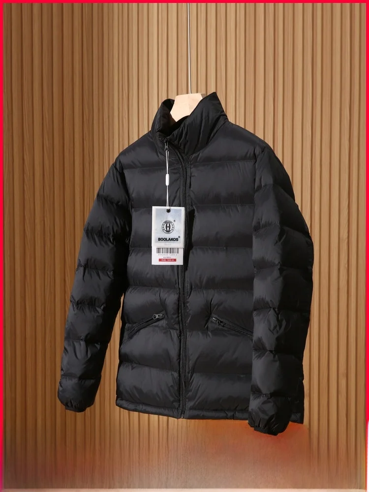 

Warmth 95 Du down Jaet Men's Lightweight Waterproof Windproof Winter Coat Padded Zipper Closure Nylon Outer Casual Sle