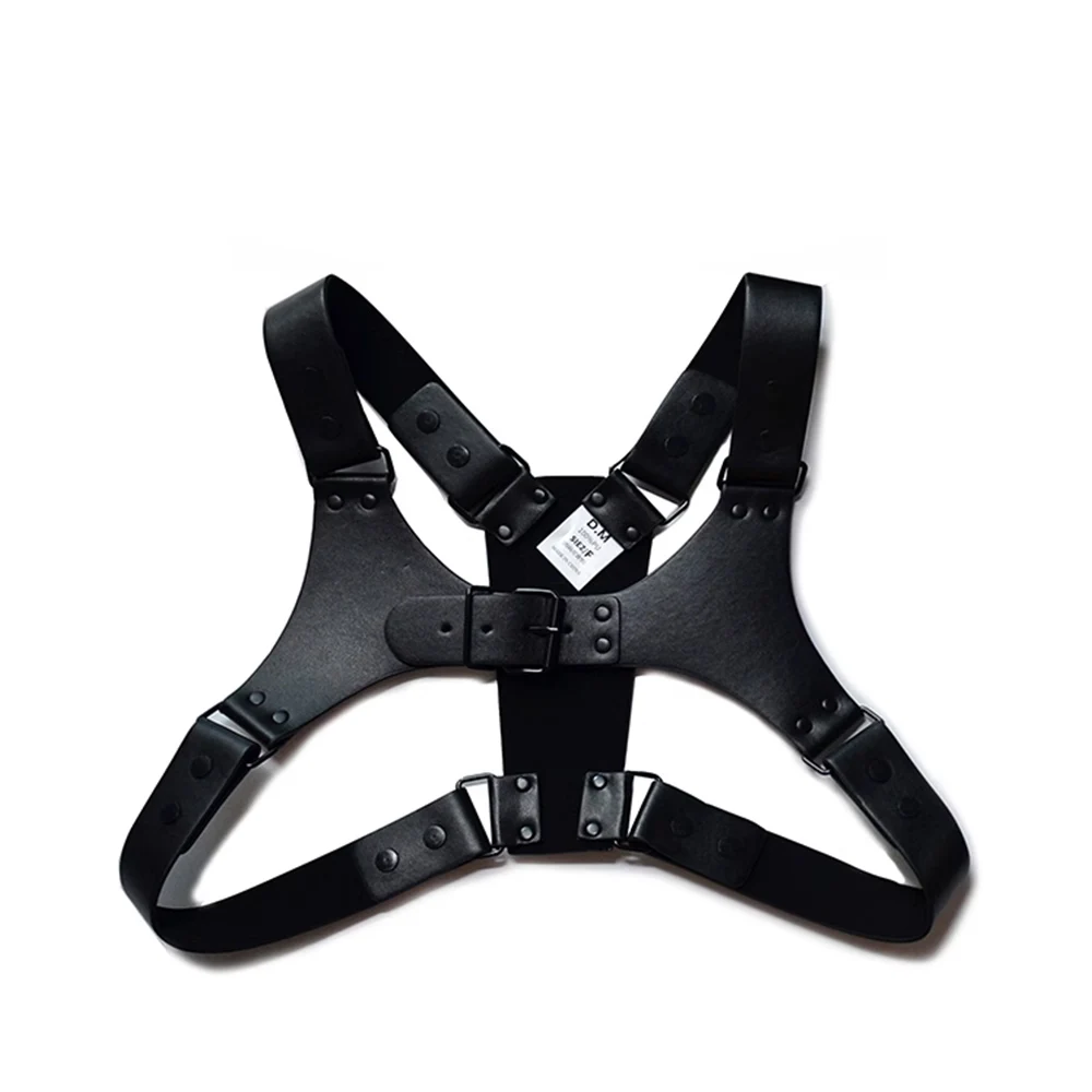 

Men's Straps Sexy Decorative Erotic Props Leather Adjustable Chest Straps Gay Muscle Sling Top Shoulder Belt