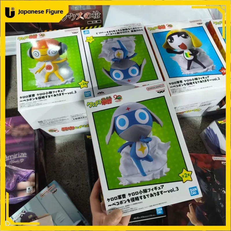 En Stock, Figura de Acción Original de Bandai Banpresto, Sargento Mayor Keroro Kururu, Muñeco Nuevo en Caja, Personajes de Anime