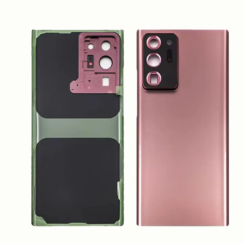 New For Samsung Galaxy Note 20 Ultra N980 Battery Back Cover Rear Door 3D Glass Panel Note 20U Housing Case Camera Lens Replace