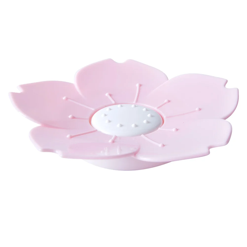 Creative Draining Cherry Blossom Soap Dish Soap Box Plate Flower Cherry Blossom Soap Plastic Box Holder