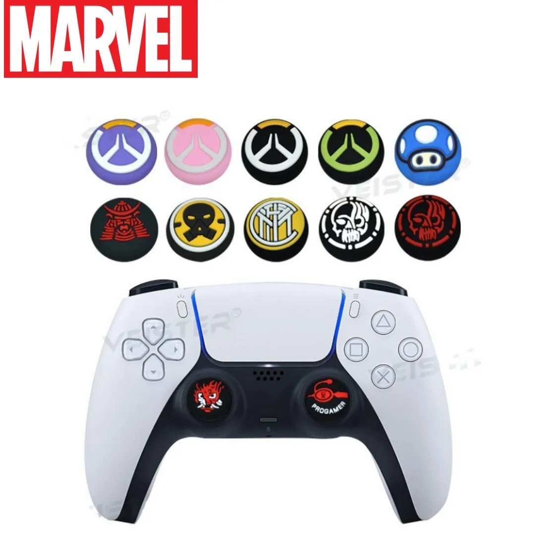 3D Joystick Cap for Gamepad Marvel Superhero Spiderman Incredible Hulk Batman Joystick Key Protection Cap Handle Button Hat