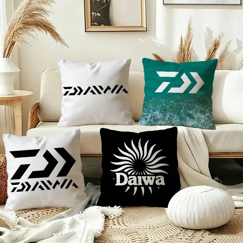 D-DaiwaS Fishing Logo Personalized picture text home decorative pillows Household Gifts 45x45cm