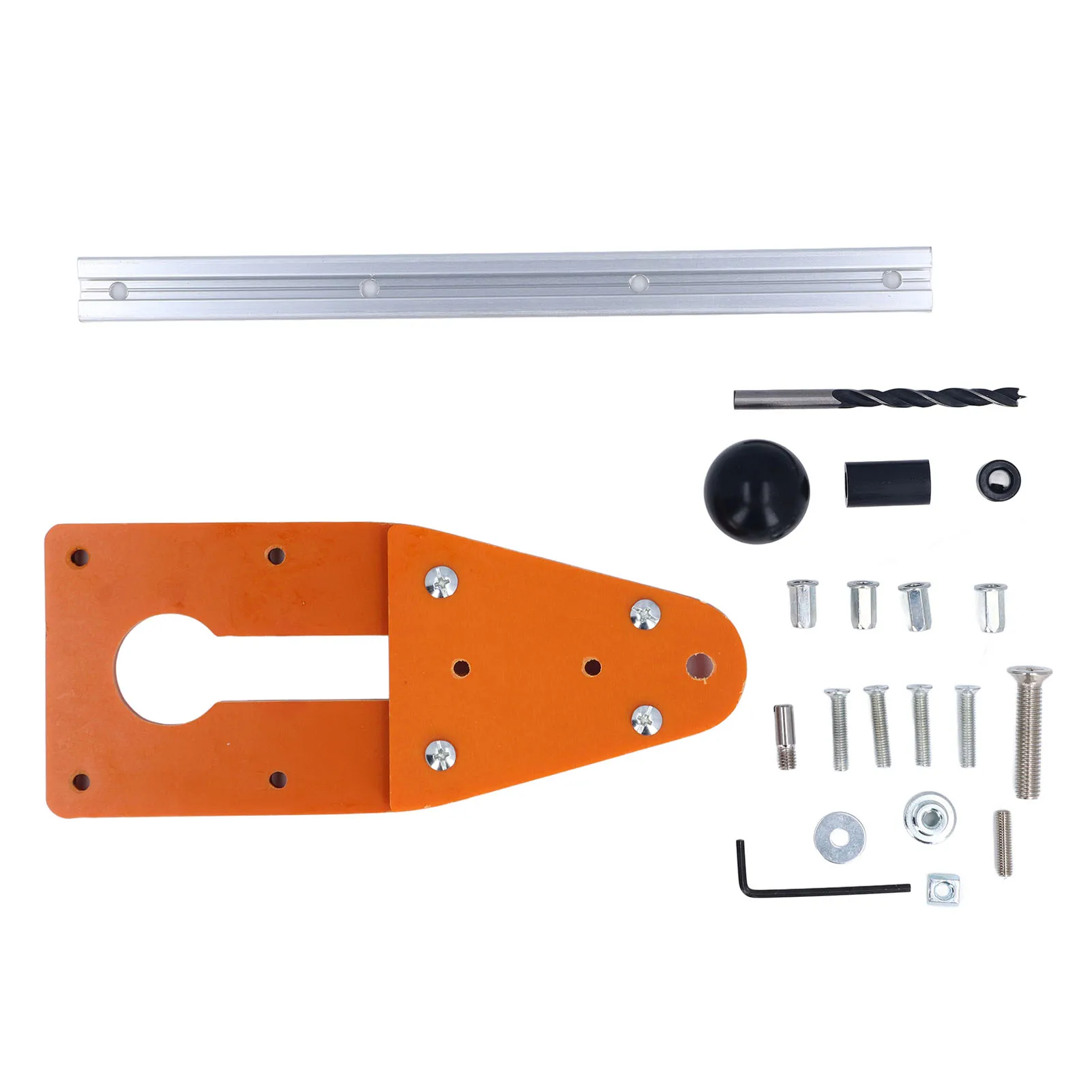 밀링 베이스 플레이트 라우터 슬롯팅 플레이트(260mm 레일 포함) 밸런스 밀링 베이스 플레이트 목공 트리밍 키트