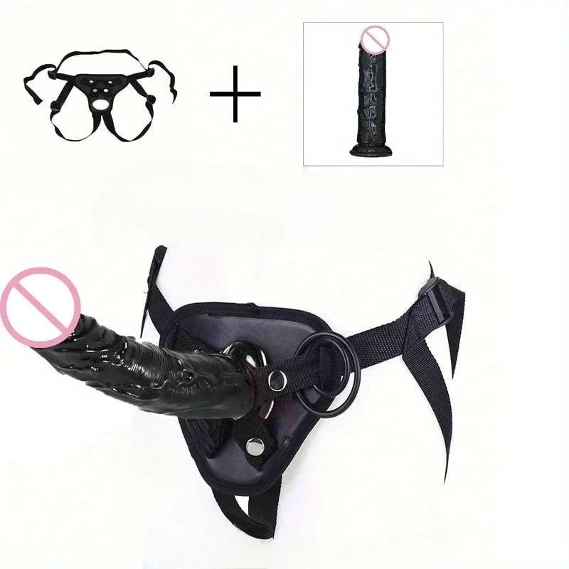 Pene con correa portátil para lesbianas, estimulador erótico del punto G, bragas de tamaño estándar para adultos, pantalones consoladores con correa, Juguetes sexuales para mujeres