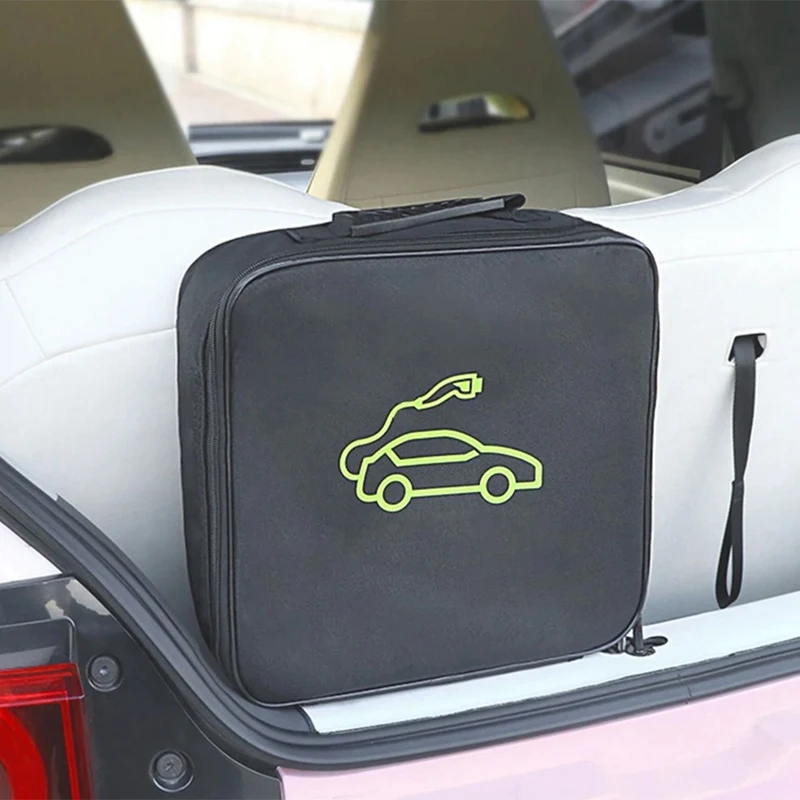 EV Car Charging Cable Storage Carry Bag For Electric Vehicle Charger Plugs Sockets Waterproof Equipment Container