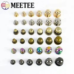 20Pcs 4-12mm Metal Rivets Nails Buckles Round Head Studs Screw Buckle Button Clasp for Belt Bag Clothes DIY Leather Accessories