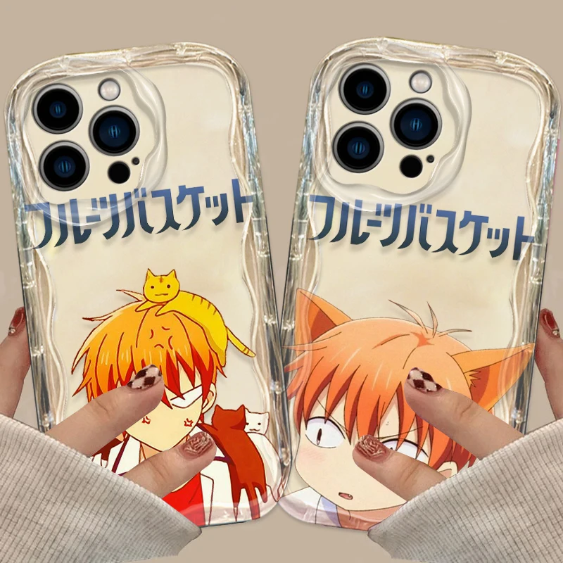 Fruits Basket Anime Comics Cover For Apple iPhone 15 14 13 12 11 Pro X XR XS Max Plus 8 7 Plus SE Wave Oil Phone Case