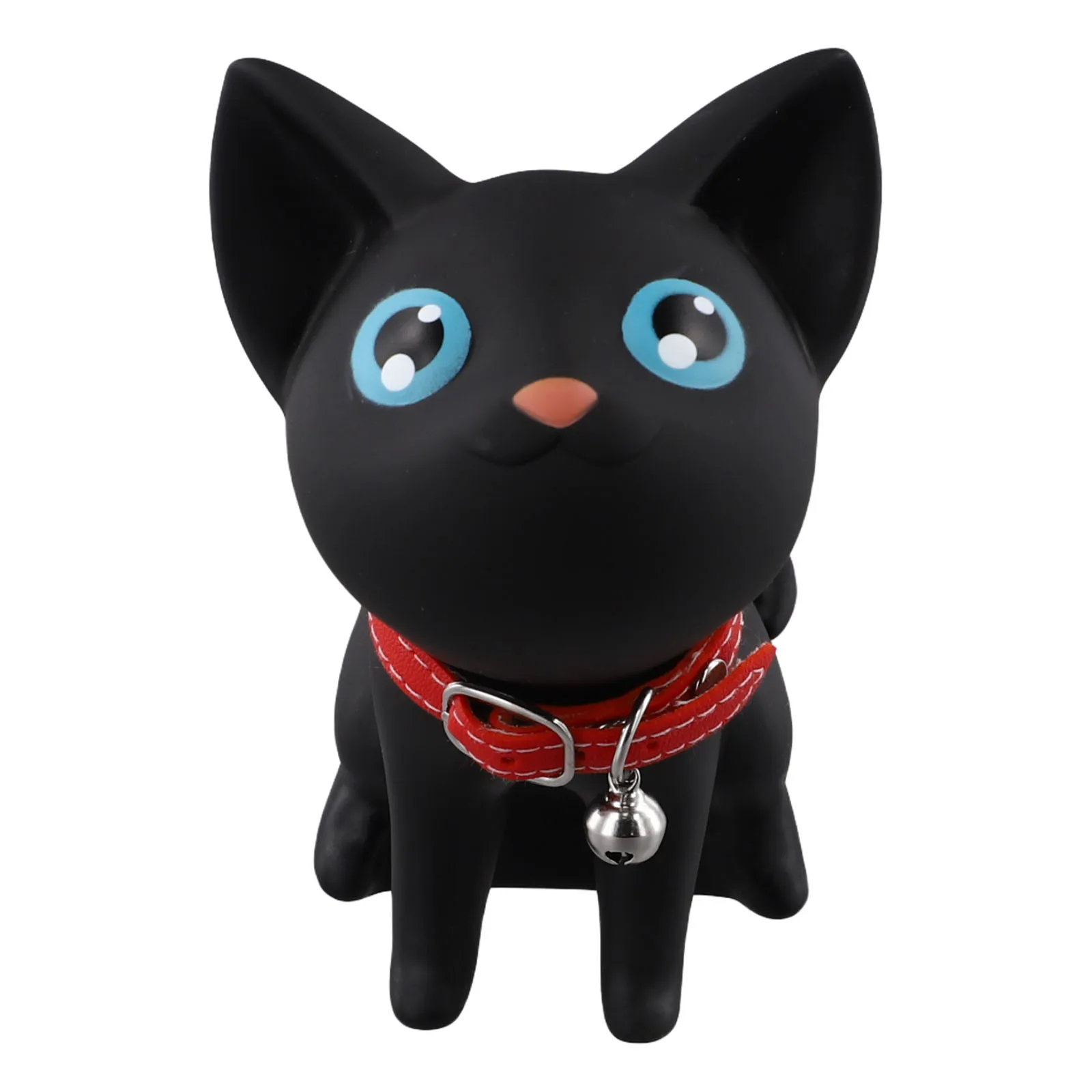 Door Stopper with Cute Cat Design No Drilling or Sticky Needed Includes Bell and Rotatable Head for Convenience