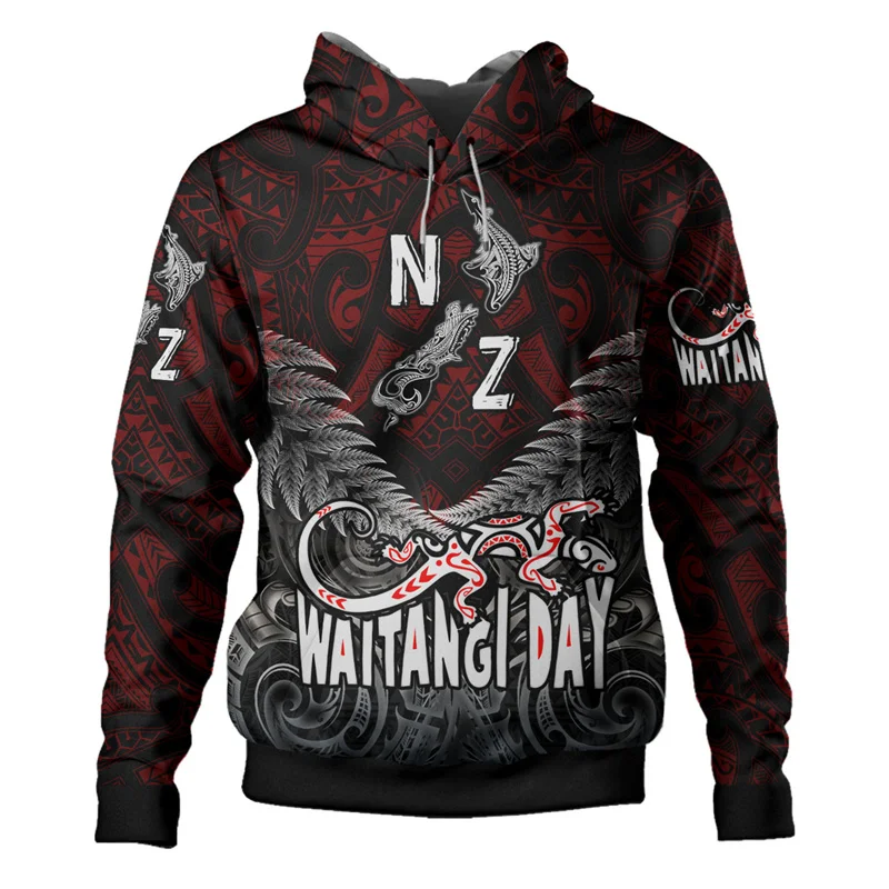 New Zealand Hoodie Waitangi Day Silver Fern Graphic Hoodie New In Hoodies & Sweatshirts Hoodies For Men Pullover Coat Y2k Tops