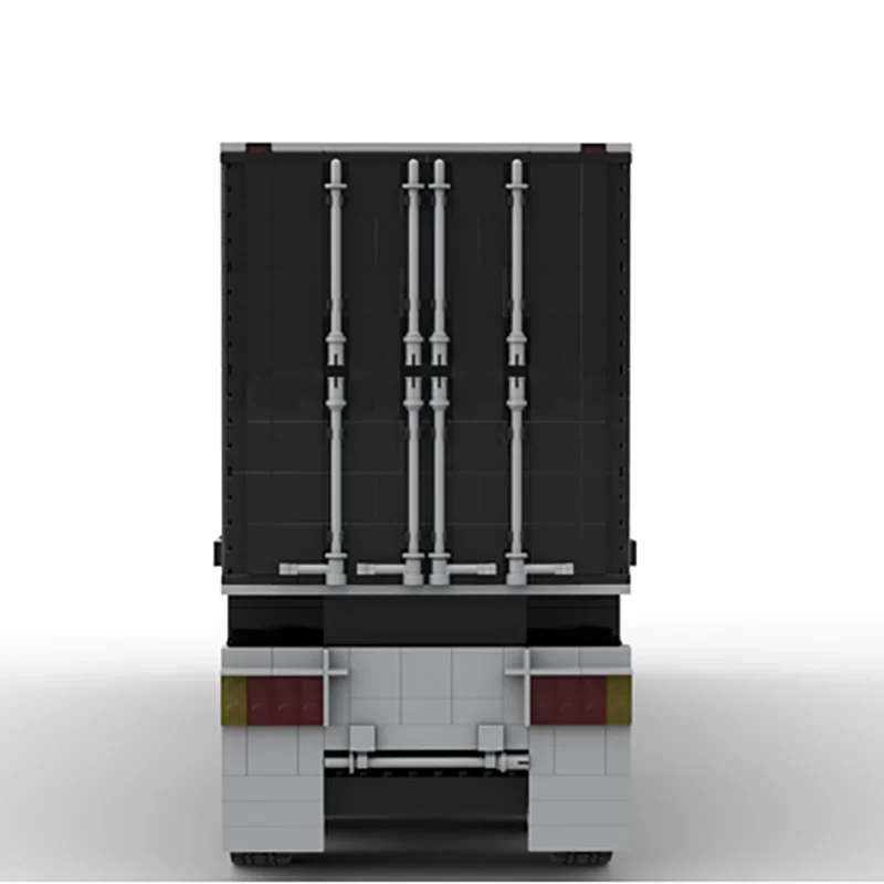 Blocos de Montar Moc Semi-reboque para Modelo de Caminhão de Polícia Gigante, Bloco de Tecnologia Adaptado ao 5571-1, Brinquedo DIY para Montagem, Presente de Feriado