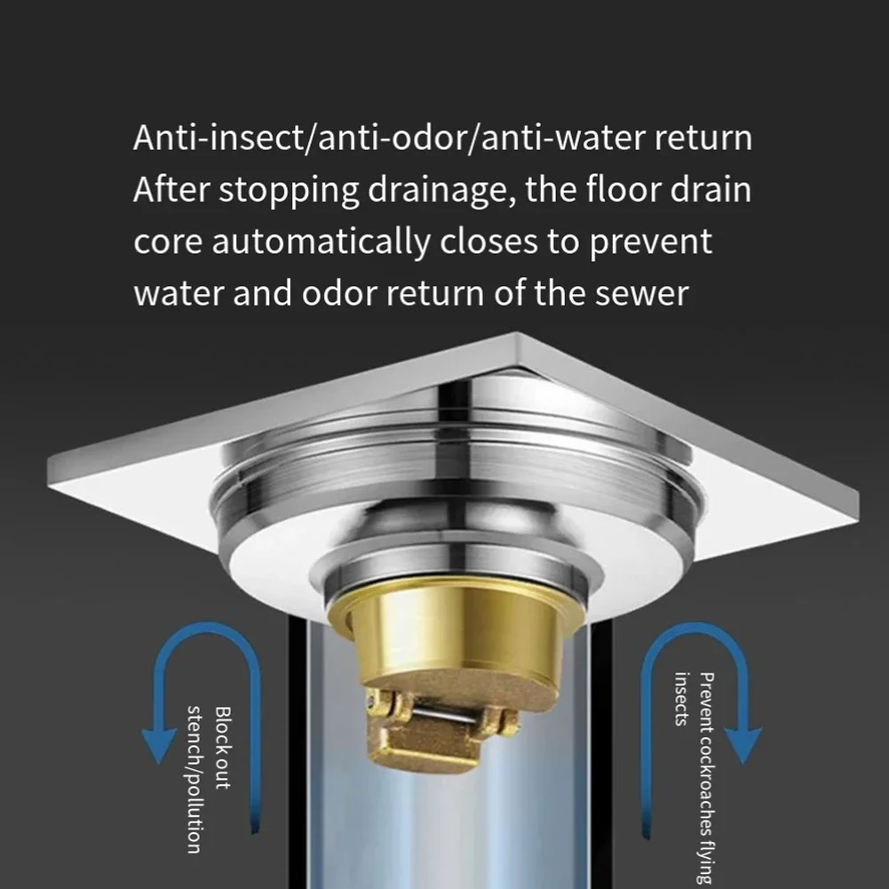 Practical Solution Brass Floor Drain Cuttable Sewer Drain Easy To Use And Clean Efficient Drainage System Large Size Design