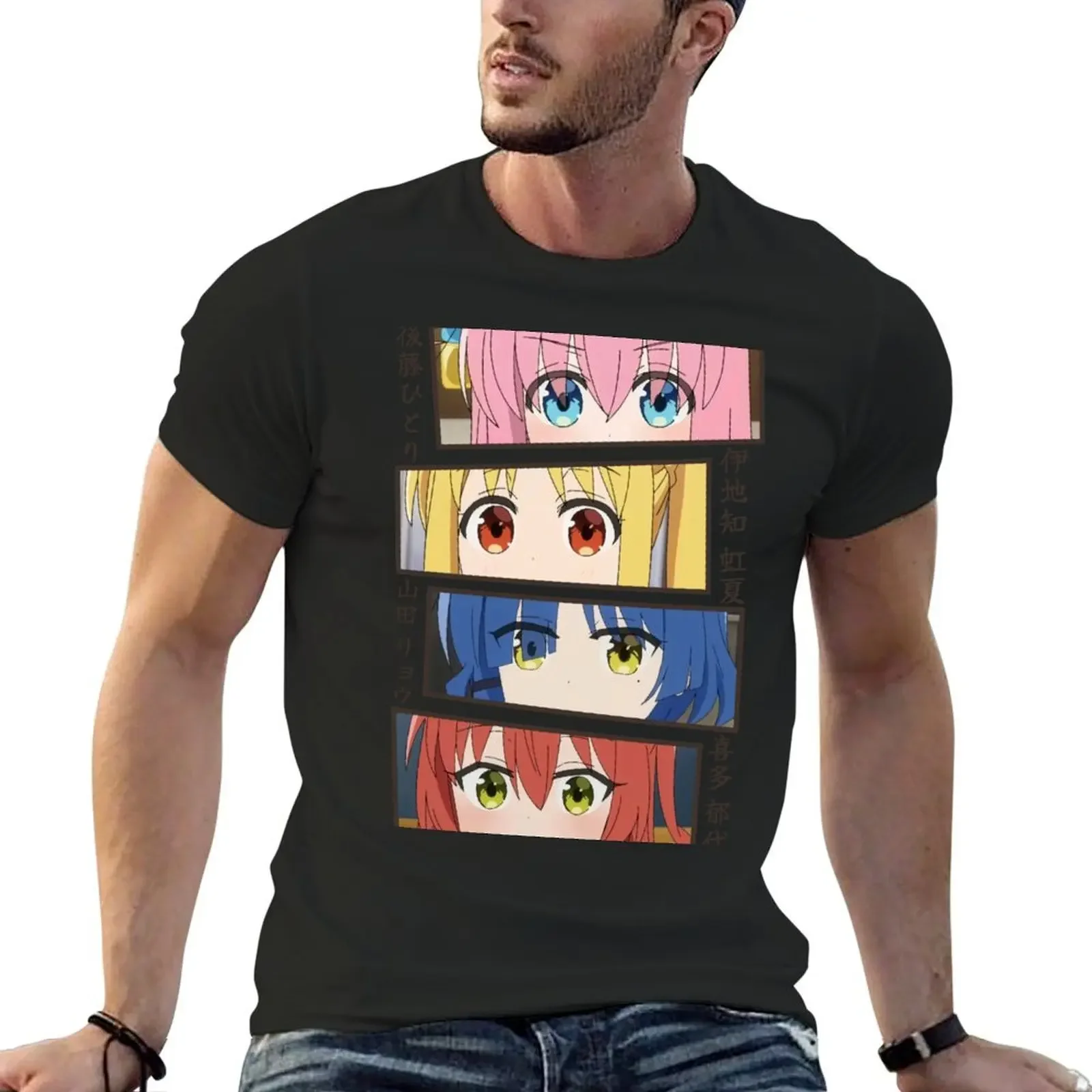 Bocchi the Rock Eyes T-Shirt summer clothes anime stuff t shirt men