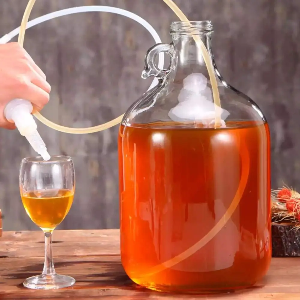 New Food Grade Plastic Wine Siphon Tube Clear 1.6/2/2.5Meters Beer Siphon Pump Reusable Liquid Transfer Filter Kitchen Tool