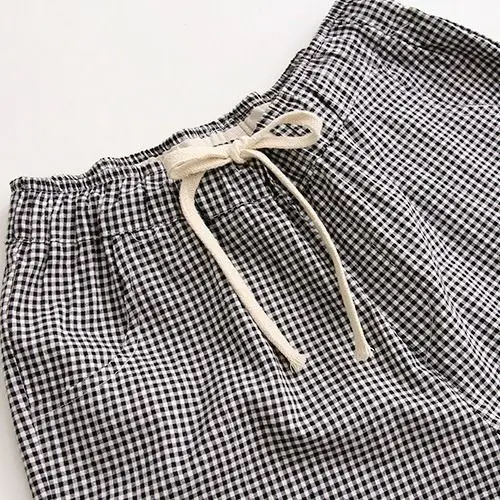 Nuovi pantaloni casual scozzesi stile coreano da donna Pantaloni larghi e versatili da donna Pantaloni Harem da donna