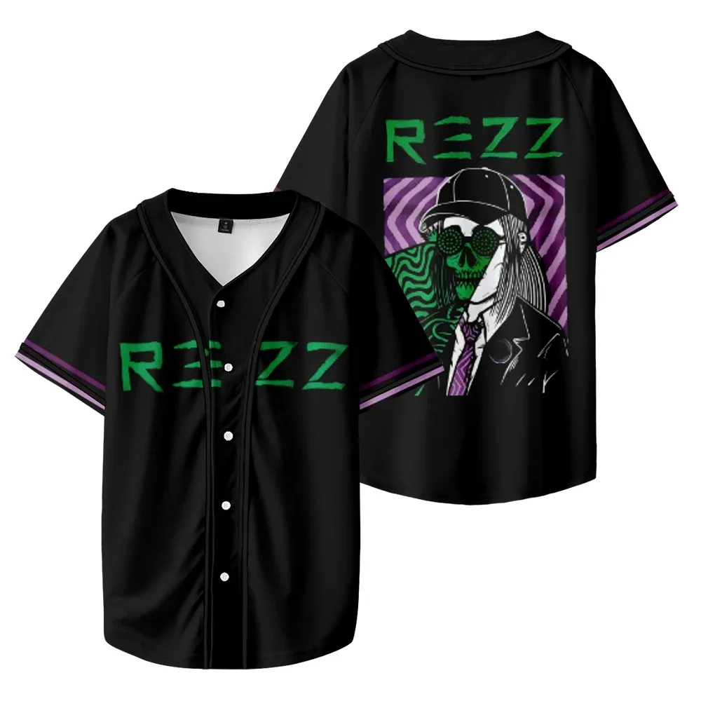 Rezz Death Stare Baseball Jacket New Logo T-shirts Women Men Fashion Casual Short Sleeve Tee