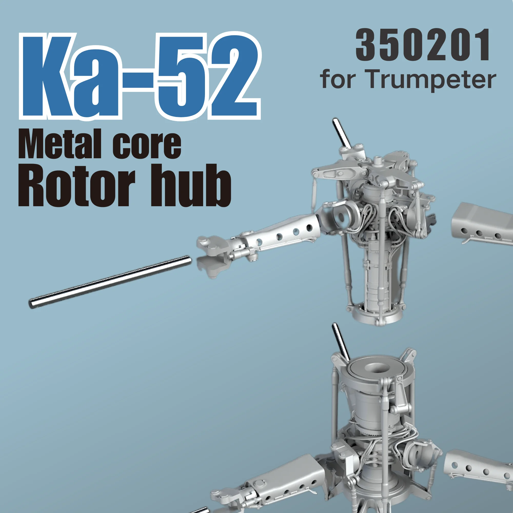 ROCKIT 350201 1/35 Ka-52 Metal Core Rotor hub 3D Printed Prats（For For Trumpeter 05119）
